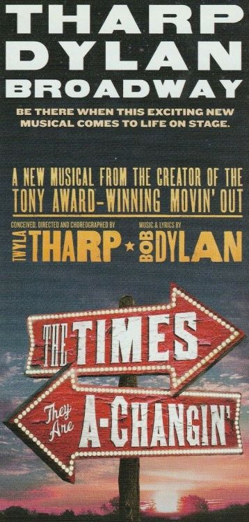 Bob Dylan theater the times they are a-changing flyer
